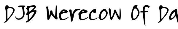 DJB Werecow Of Danville font preview
